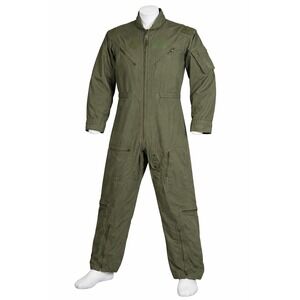 USGI CWU-27/P Nomex Flight Suit Flyers Coveralls 40L Sage Green 8415-01-043-8388